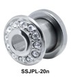 Round Rhinestone Plugs and Tunnels JPL-20n